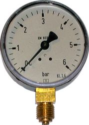 buisveermanometer RF63 R 1/4 0-6 bar radiaal